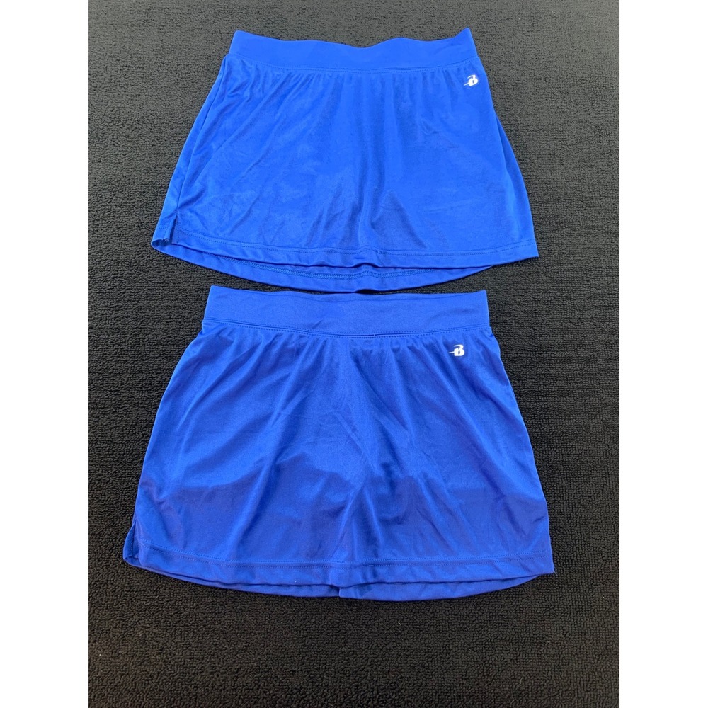 Lot of 2 Badger Sport Ladies Athletic Skort‎ Blue Size M Built-in Shorts Tennis
